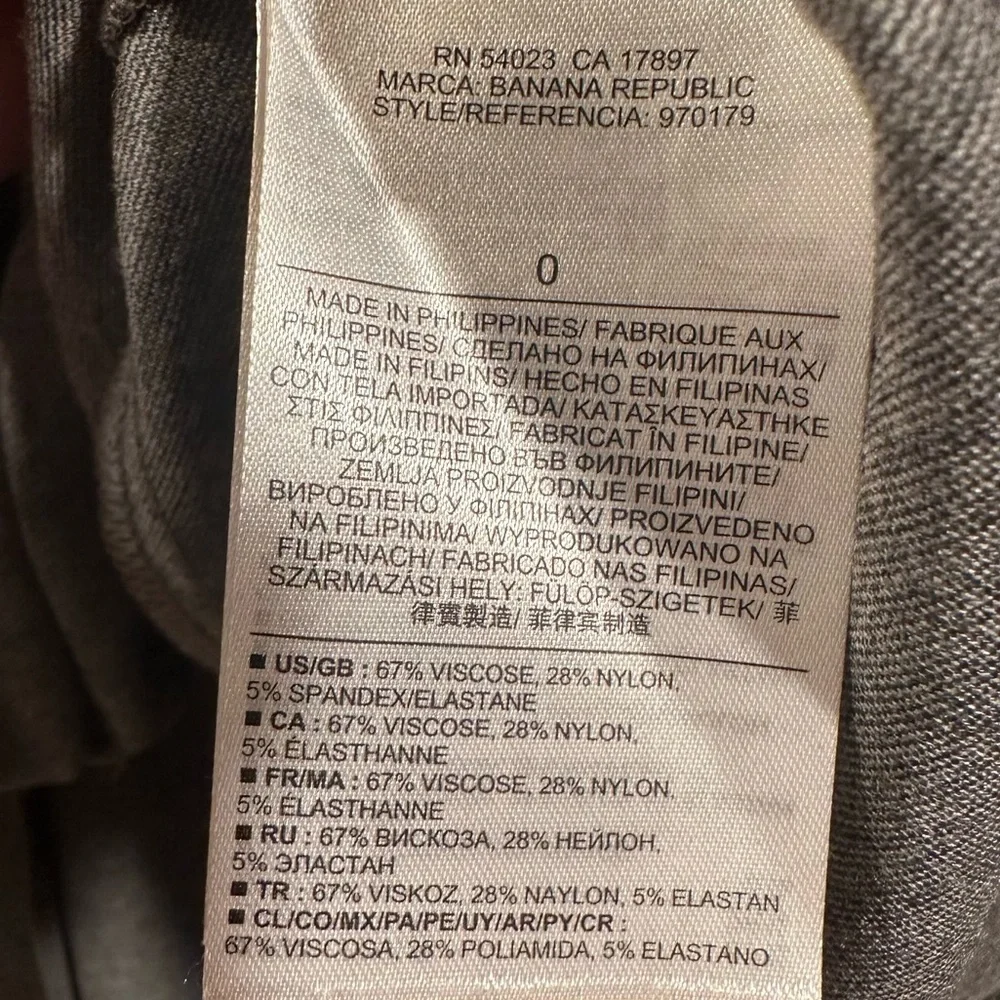 Banana Republic Gray Sleeveless Fitted & Flare Drop Waist Mini Dress Size 0